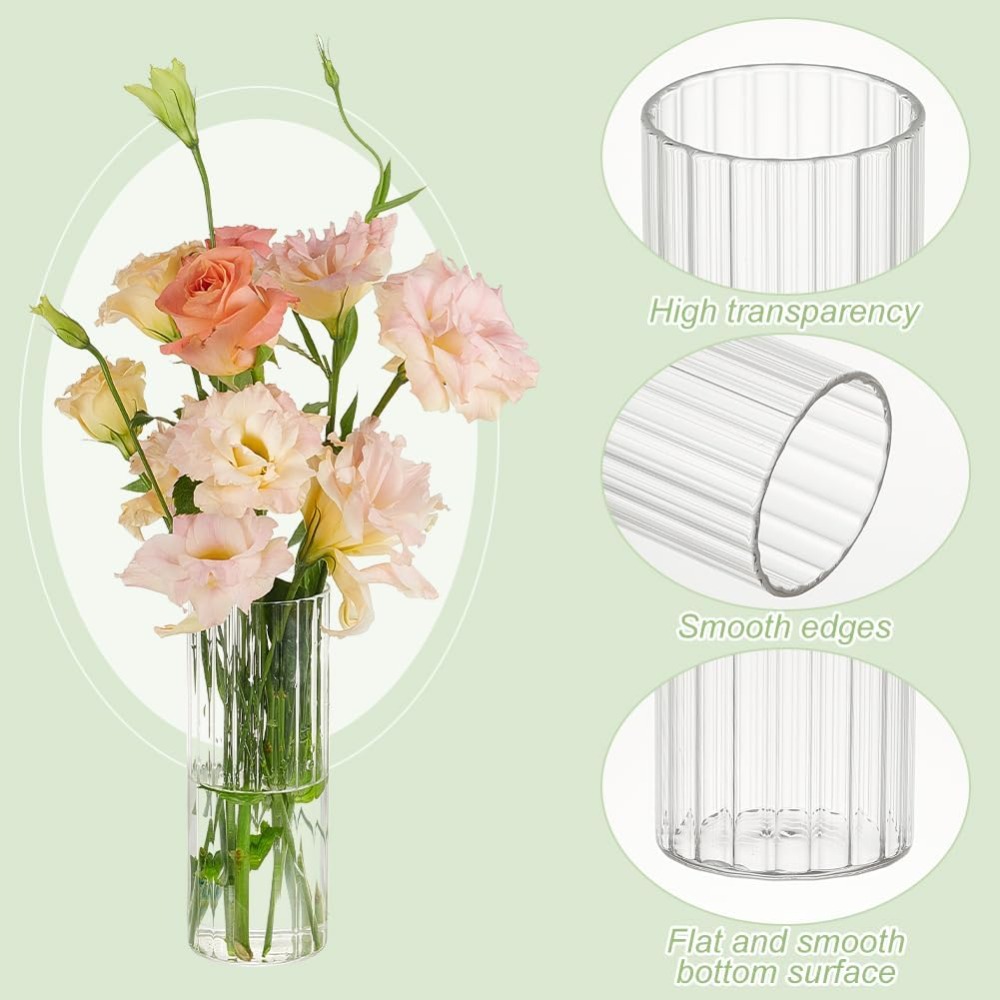 แจกันทรงกระบอกแก้ว 4 ขนาด 3.5/ - Candle Containers บทวิจารณ์และราคา