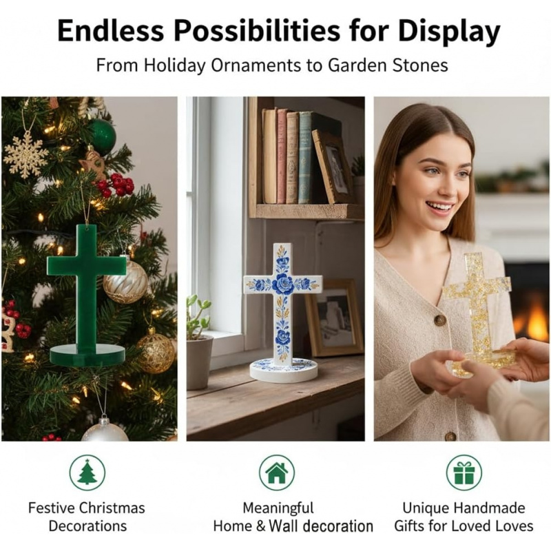 แม่พิมพ์ซิลิโคนสองชิ้นพร้อมฐาน - Candle Containers บทวิจารณ์และราคา