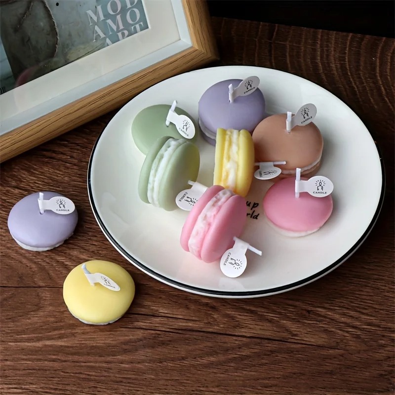 เทียนหอมรูปมาการอง 1/5 ชิ้น ทำ - Soy Wax บทวิจารณ์และราคา